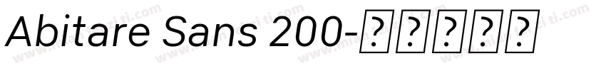 Abitare Sans 200字体转换